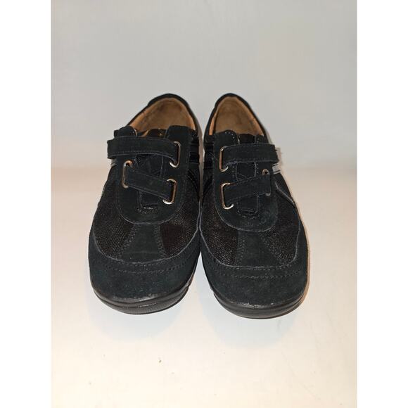 WOMEN’S NATURALIZER SOLID BLACK SUEDE FRANCINE-1 SIZE 9M STRAP COMFORT SHOES - Picture 1 of 6